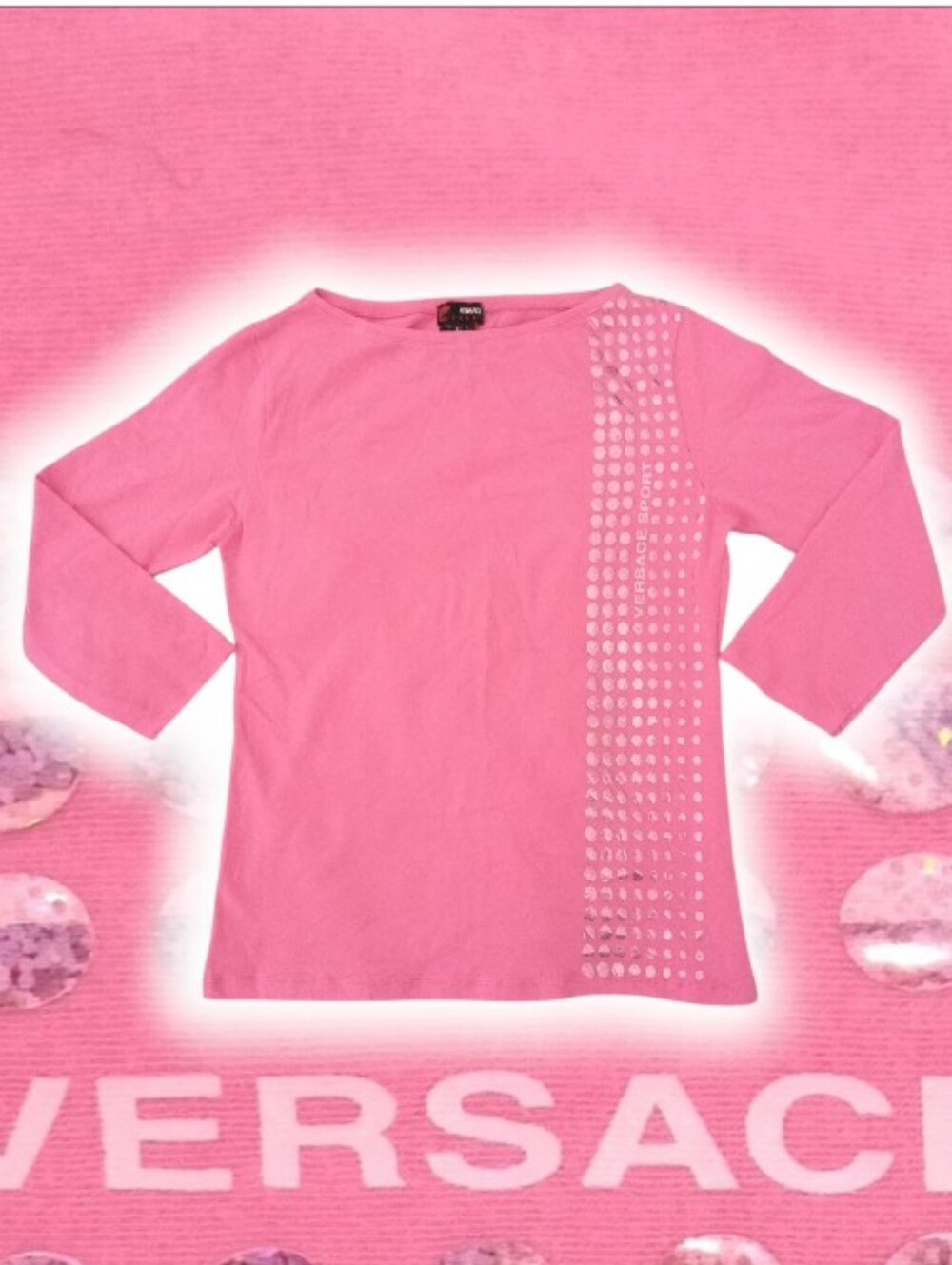 (EUC) Vintage VERSACE SPORT® Women's 3/4 Sleeve Knit Top- Size XL